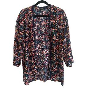 Jessica Simpson Open Front Boho Floral Kimono Size XL